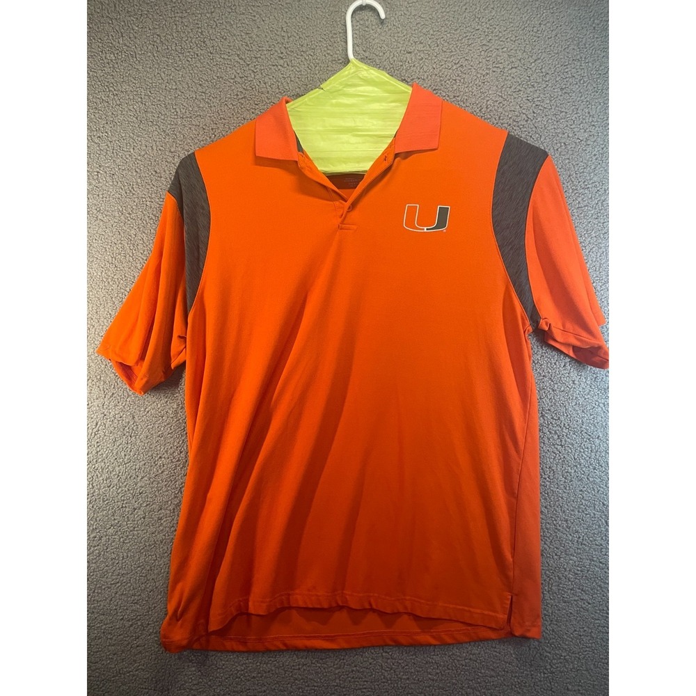Colosseum Unversity of Miami Polo,  Mens Orange Size XXL